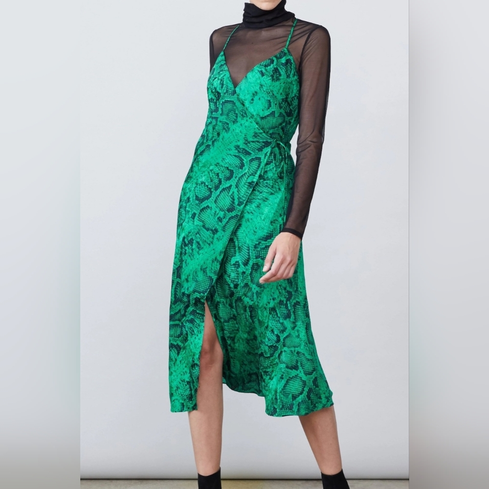 ALLEN SCHWARTZ LANGLEY WRAP DRESS